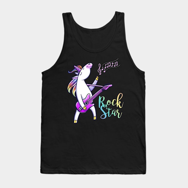 Unicorn Rock Star Tank Top by anubis1986